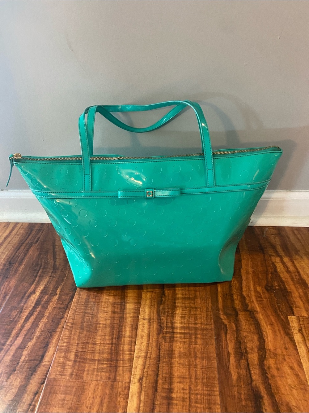 Kate Spade Green Patent Tote Bag